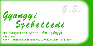 gyongyi szebelledi business card