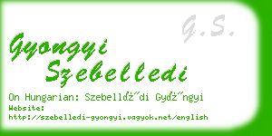 gyongyi szebelledi business card